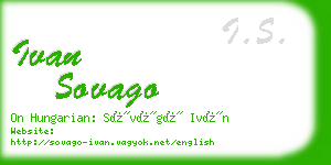 ivan sovago business card